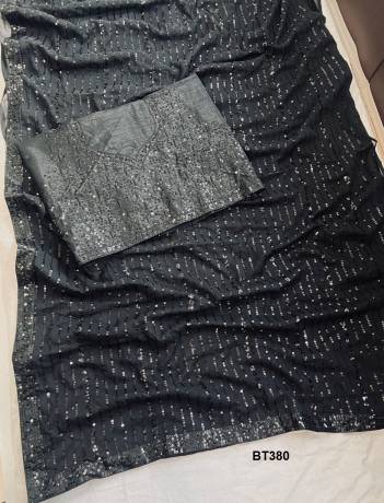 D.NO. BT380 BY BT EMBROIDERY SAREE MANUFACTURER IN INDIA